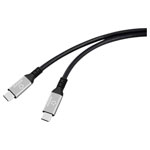 Renkforce RF-6820206 USB4 USB-C cable 0.50m black aluminium connector flexible