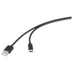 Renkforce RF-6830422 USB cable USB 2.0 Black 2.00 m USB-A plug