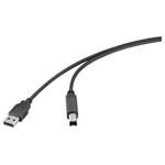 Renkforce RF-6830424 USB 2.0 USB-A plug Black 0.50 m Cable Assembly