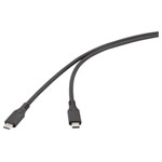 Renkforce RF-6830438 USB4 USB-C plug cable black 1m