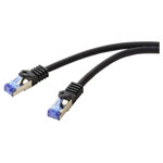 Renkforce RF-6830462 RJ45 Network cable CAT 6A S/FTP 2m Black 1 piece