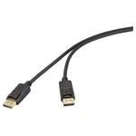 Renkforce RF-6830472 DisplayPort Cable Black 1.00 m 4K UHD