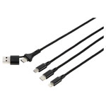 Renkforce US203/1.2M USB charging cable Anthracite Aluminium 1.2 m