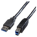 Roline 11.02.8870 USB cable USB 3.2 Gen1 Black 1.80m Shielded USB-A to USB-B