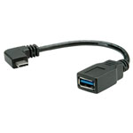 Roline 11.02.9031 USB Cable USB 3.2 USB-C plug USB-A socket 0.15 m Black