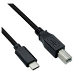 Roline 8336-02-11 USB cable USB 2.0 USB-C USB-B Black Shielded 1.80m