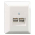 Rutenbeck 13010130 Network outlet Surface-mount Pure white CAT 3