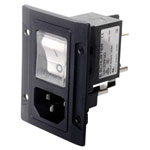 Schurter 3-108-454 IEC connector plug 3 pins 10 mA Black 1 pc