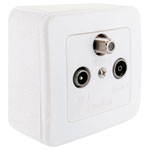 Schwaiger RDS908531 Antenna Socket SAT TV FM Surface-mount Non-terminated