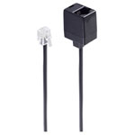 Shiverpeaks BS70230 Cable extension RJ11 plug-socket 10m Black ISDN