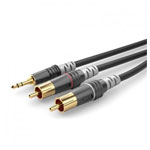 Sommer Cable HBA-3SC2-0600 Audio Cable Black 2x RCA phono to 3.5mm Jack 6m