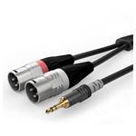 Sommer Cable HBA-3SM2-0300 Audio Adapter Black 3.00 m 3-pin XLR to 3.5mm Jack
