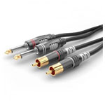 Sommer Cable HBA-62C2-0030 Jack to RCA Audio Cable Black 0.30m