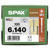 SPAX 0251010601405 Wood screw T-Star Plus Steel WIROX 6x140mm 100pcs