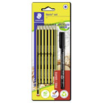 Staedtler 120 BK12P3 Noris Pencil set HB hardness code Yellow Black stripe