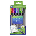 Staedtler 334 RC10 triplus Fineliner Assorted colours 0.3 mm 10 pcs