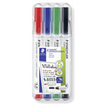 Staedtler 341 WP4 Lumocolor marker whiteboard assorted colour drywipe