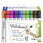 Staedtler 351 C10 Lumocolor Whiteboard Marker Assorted Colours 10 pcs Drywipe