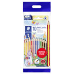 Staedtler 61SET8 Noris® jumbo ergonomic triangular 10 colours art pencils