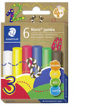 Staedtler 842C6 Noris Jumbo Plasticine Kneading rods assorted colours 16.6g each