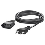 Sygonix SY-5042686 Current Cable extension Black 5m 2X 0.75 mm²