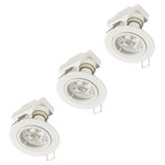 Sygonix SY-6417588 LED recessed light 3-piece set GU10 3W White Flush Mount