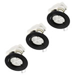 Sygonix SY-6417590 LED recessed light set Black GU10 Flush Mount 3 W