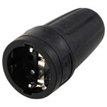 Sygonix SY-6618472 Safety mains socket Black TPE 250 V AC