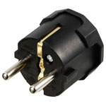 Sygonix SY-6629386 Safety plug Polypropylene Black 250 V AC