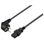 Sygonix SY-6733072 Cable C13/C14 Black 2 m lockable IEC Mains Power Cable