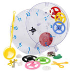 Techno Line Model kids clock Mechanical Wall clock teaching kit 20cm Transparent