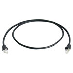 Telegärtner 100007978 CAT 6A patch cable Black double shielded 1m flame-retard