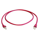 Telegärtner 100008030 RJ45 patch cable CAT 6A 0.25 m Red flame-retardant