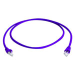 Telegärtner 100008301 Network cable RJ45 CAT 6A 2.00 m Purple Flame-retardant