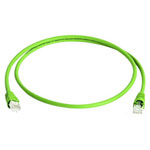 Telegärtner 100009118 RJ45 patch cable CAT6A S/FTP 15m green flame-retardant