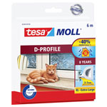 tesa 05393-00100-01 tesamoll Draught excluder white 6 m x 9 mm adhesive tape