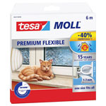 tesa 05417-00100-01 tesamoll Draught excluder flexible white 6m x 9mm adhesive