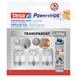 tesa 58620-00003-00 Powerstrips Small Adhesive Hooks White Stainless Steel 3pc