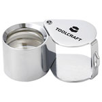 TOOLCRAFT TO-10182537 Folding hand magnifier 10x magnification 21mm lens size