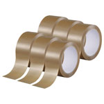 TOOLCRAFT TO-10187040 Packaging tape Brown 66 m x 50 mm 6 pcs