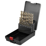 TOOLCRAFT TO-9913155 HSSE-Co 5 twist drill set 19pc 1-10mm metal cylinder