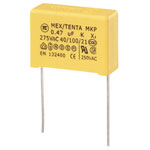 TRU COMPONENTS 1571955 MKP-X2 suppression capacitor 0.47 µF 275 V AC radial