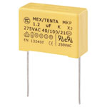TRU COMPONENTS 1571957 MKP-X2 suppression capacitor 1.2µF 275VAC 10% 27.5 mm