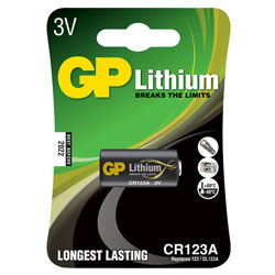 GP GPPCL123A136 Lithium Pro CR123A Battery 3V - Card of 1