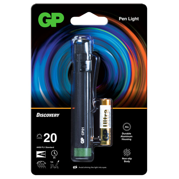 GP Batteries gpactcp 21000 GP Discovery cp21 Penlight Taschenlampe mit 1 AAA