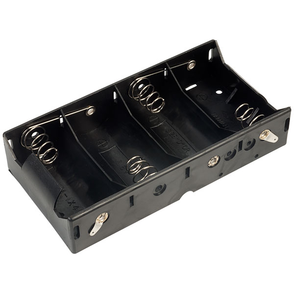 TruPower 142D Battery Holder 4x D Solder Tags Rapid Online