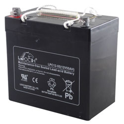 Leoch LPC12-55 Deep Cycle Sealed Lead Acid Battery SLA 12V 60Ah