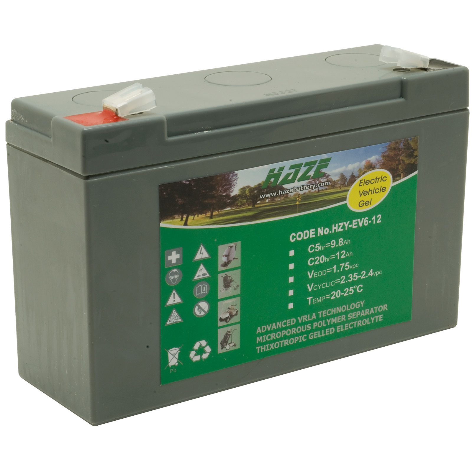 Haze HZY6-12EV 6V 12Ah Gel Battery Ev Range
