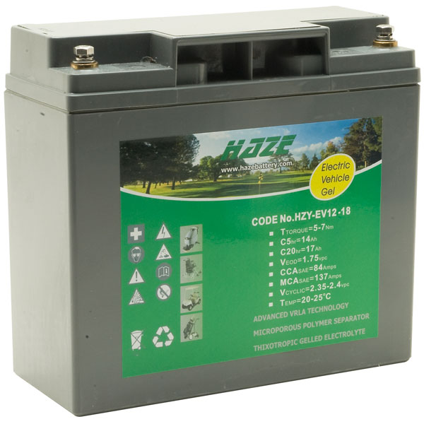 Click to view product details and reviews for Haze Hzy12 18ev 12v 18ah Gel Battery Ev Range.