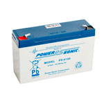 Powersonic PS-6100 F1 6V 10.0Ah Sealed Lead Acid SLA Battery